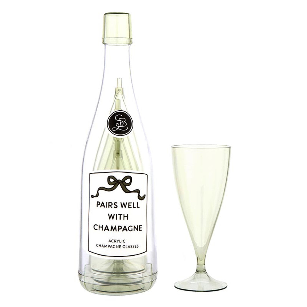 Acrylic Champagne Glass Set