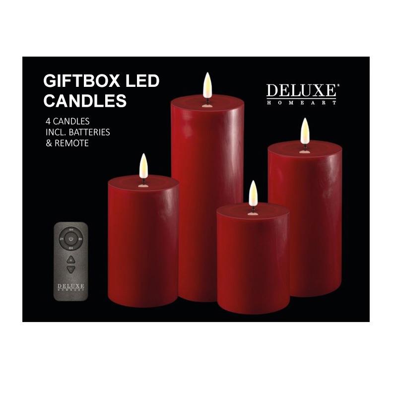 LED Candle Giftbox- S/4