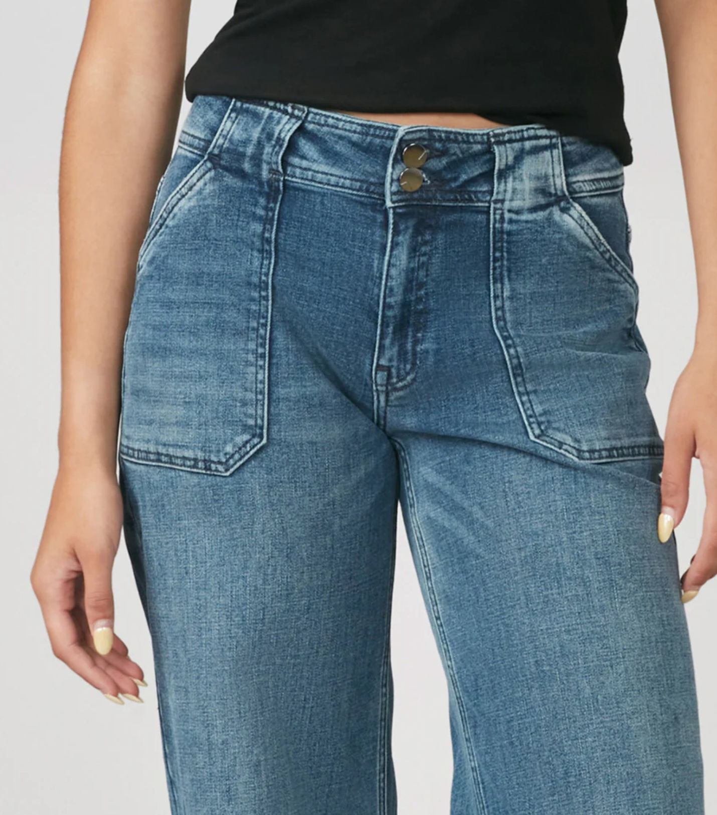 Nova Mid Rise Wide Leg Jeans