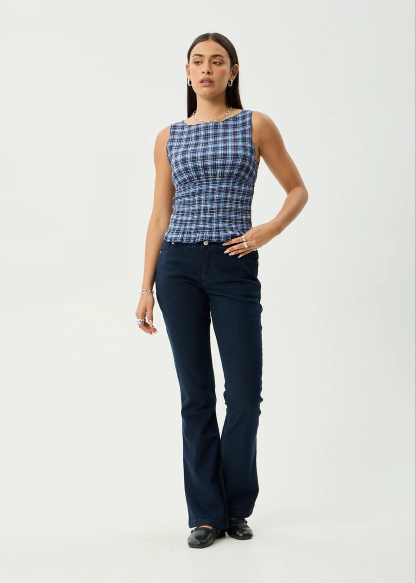 Seersucker Sleeveless Top