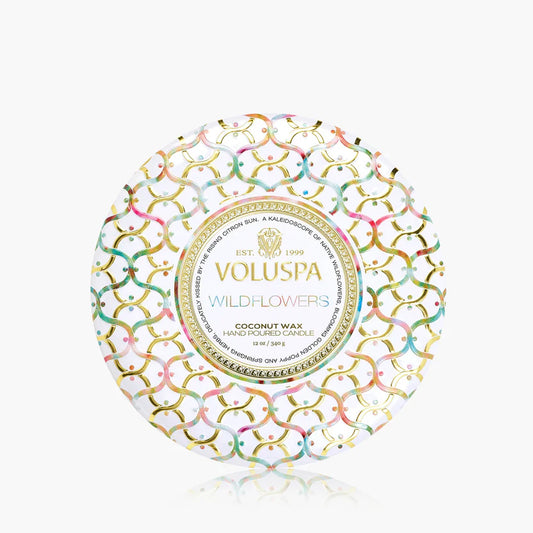 Wildflowers 3 Wick Tin