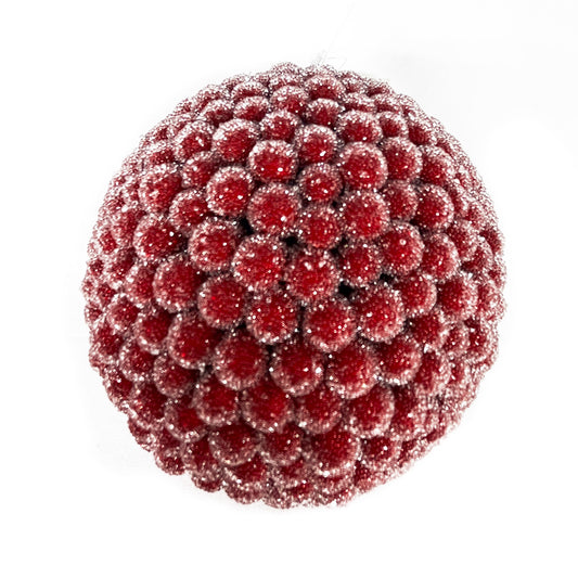 3" Iced Red Berry Ball