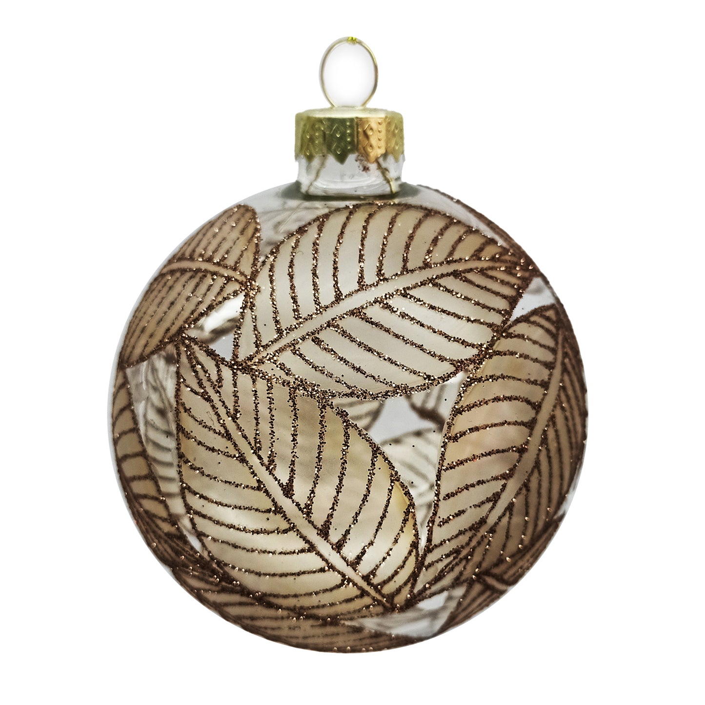 Glass Ball w/Leaf Pattern