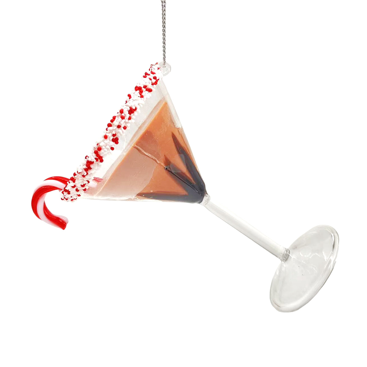 Candy Cane Martini Ornament