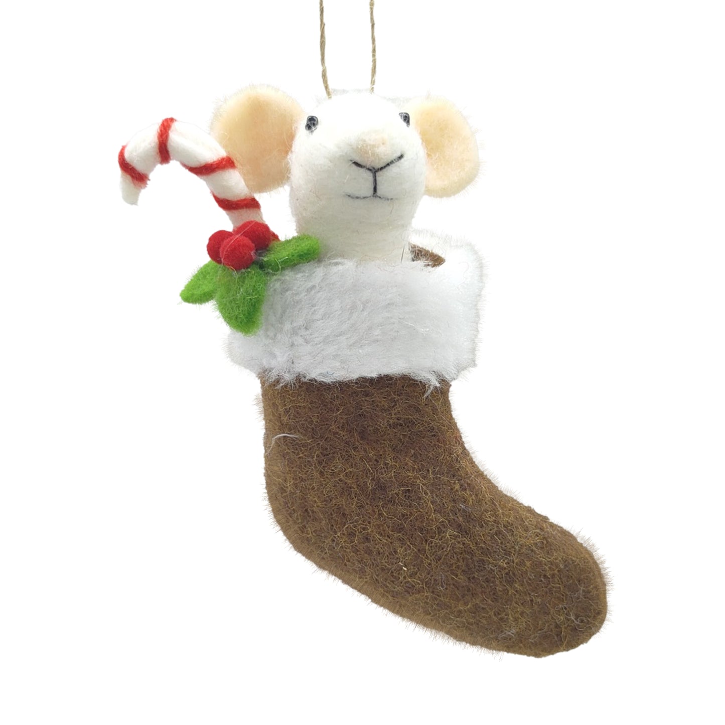 Wool Mouse in Stocking
