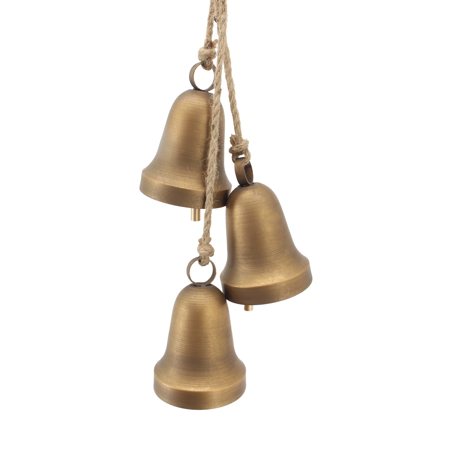 Gold Brass Bell w/Rope