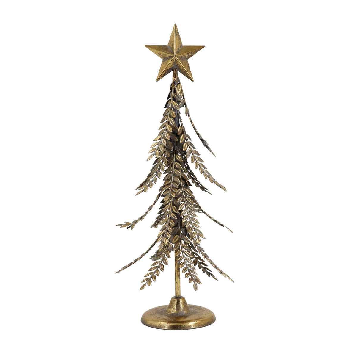 Gold Metal Tree w/Star