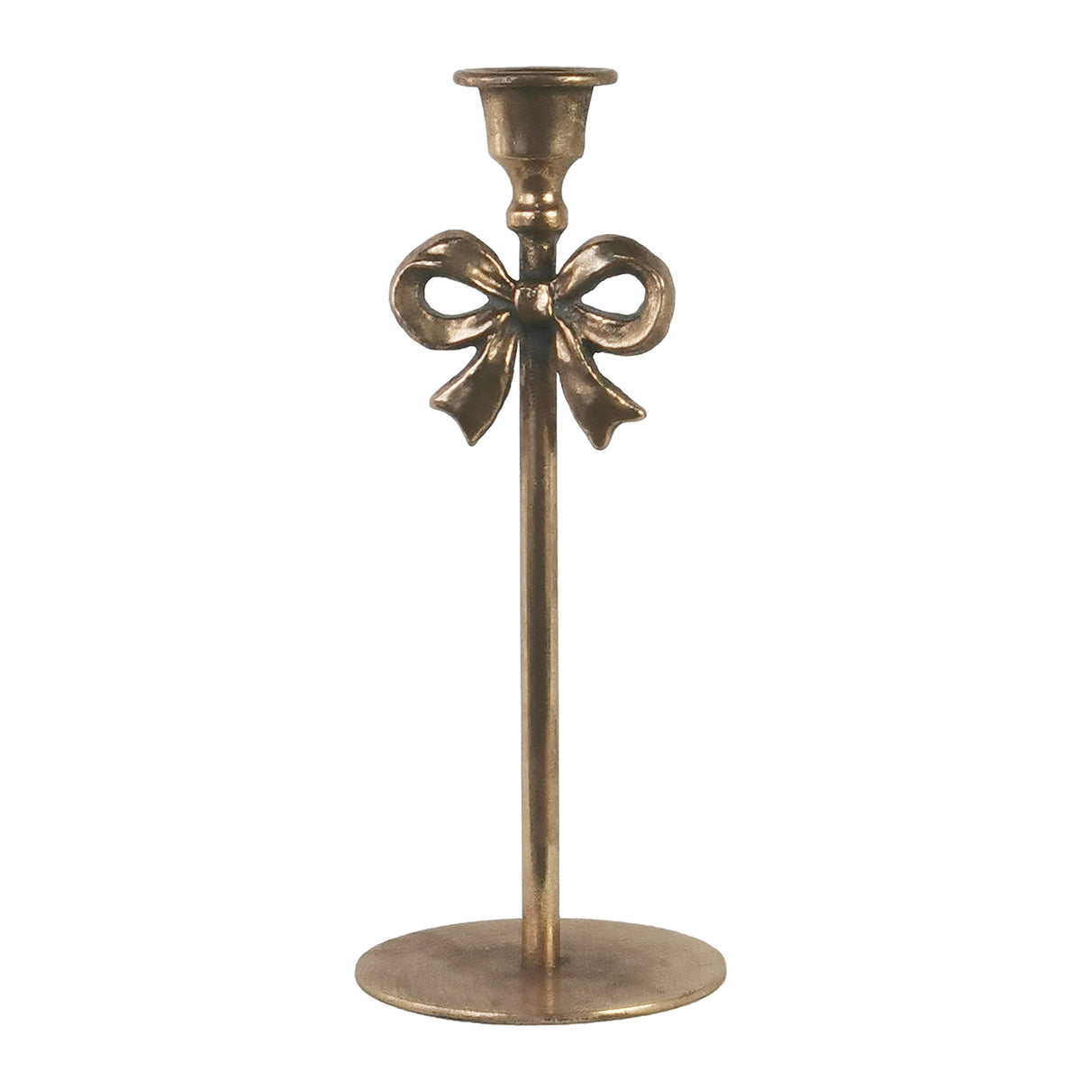 Gold Candleholder w/Bow