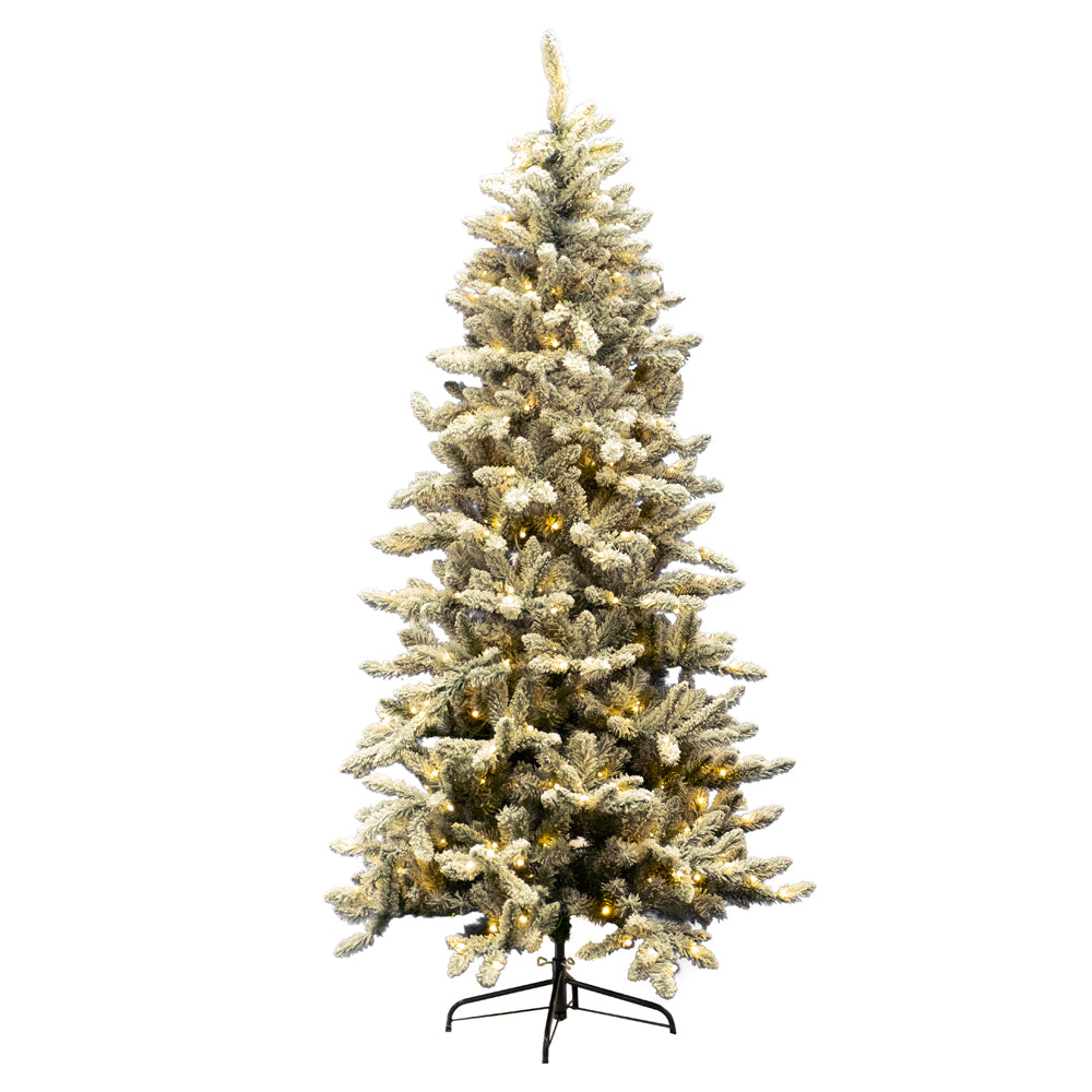 9' Flocked Tree - 570 LED
