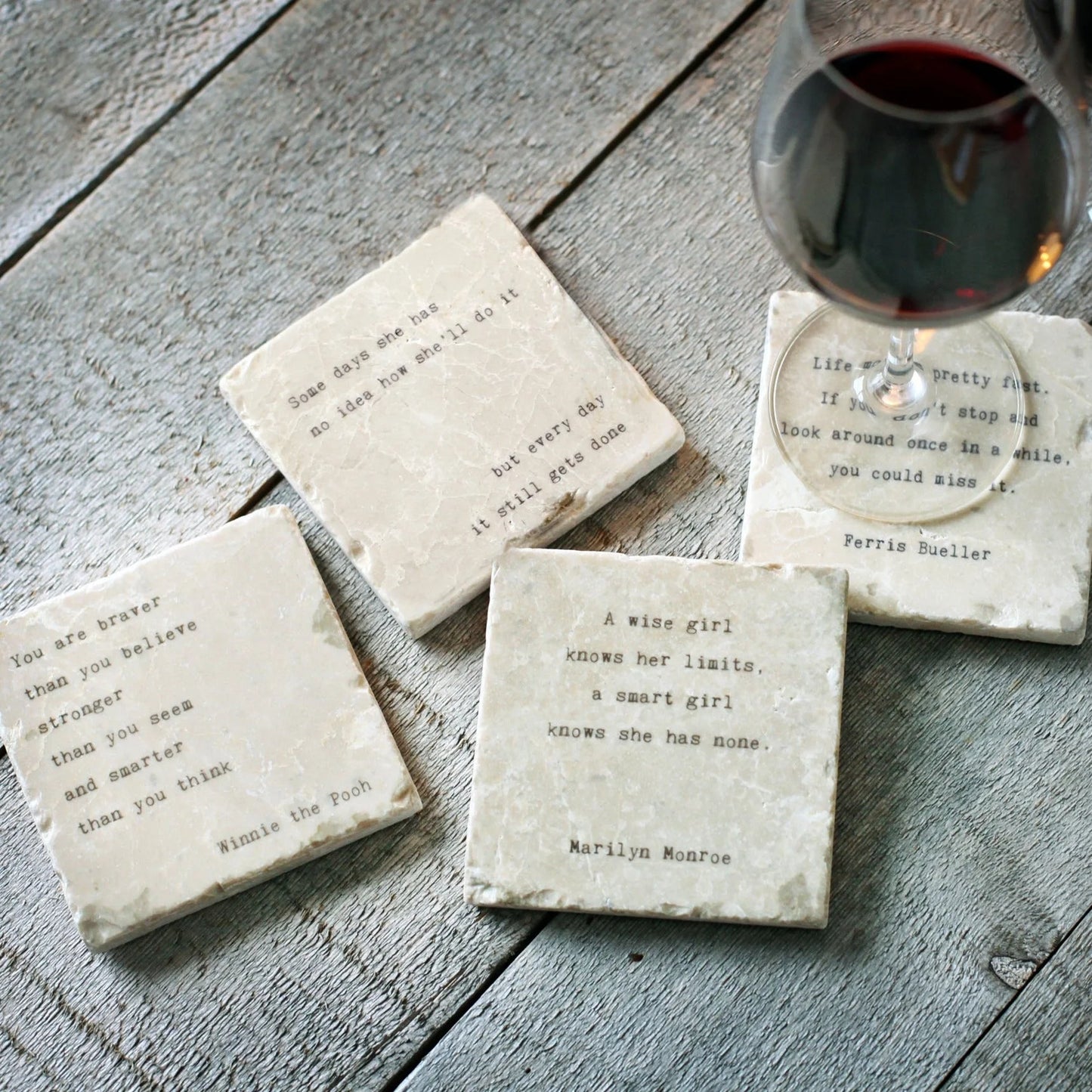 A Wise Girl Marble Coaster
