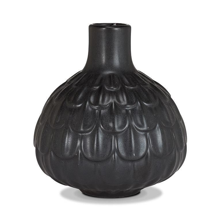Black Bulb Shaped Vase