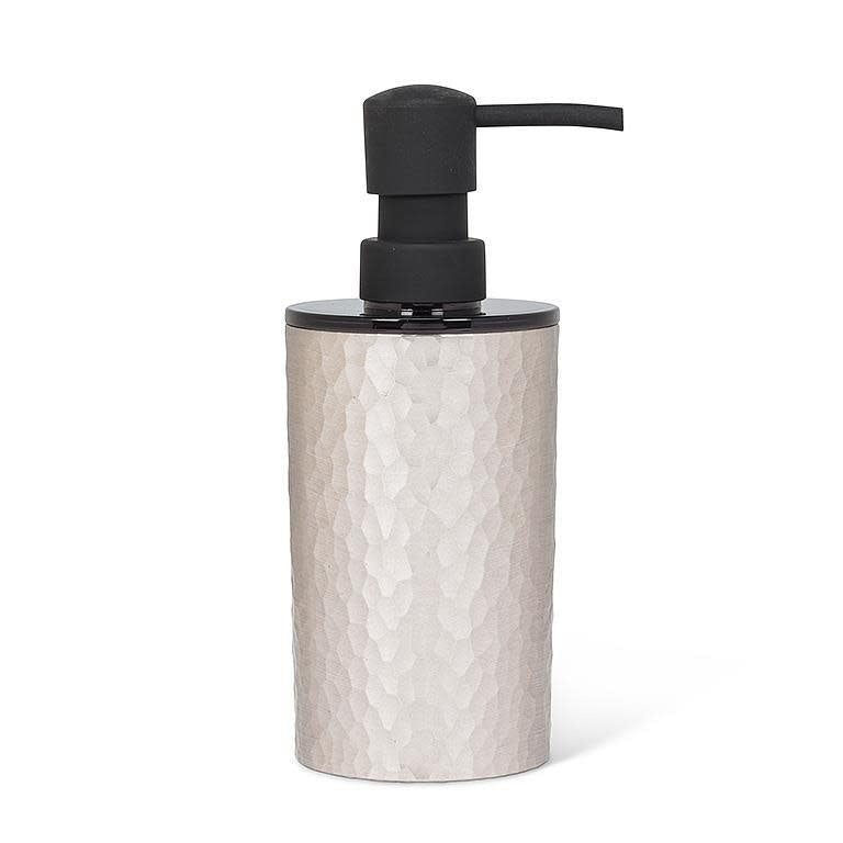Silver Hammered Soap Pump