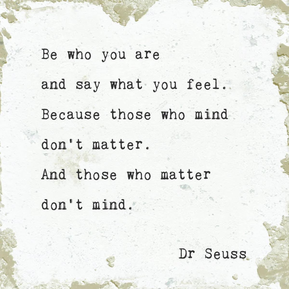 Be Who Marble Coaster