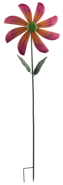 Pink Spinning Flower Garden Stake