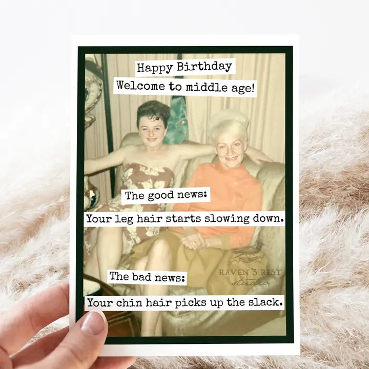 Welcome To Middle Age Card