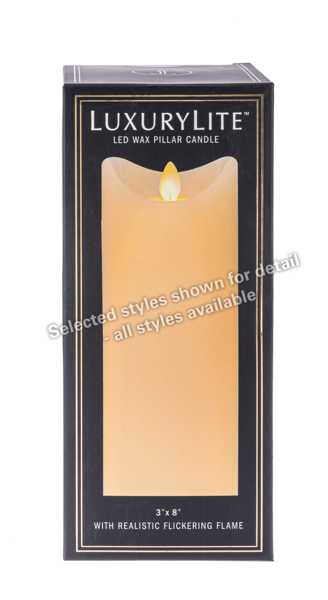 Ivory LED Pillar Candle - 3"x6"