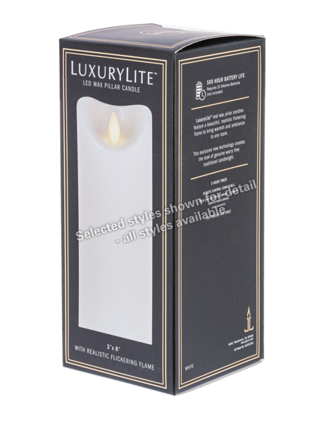 White LED Pillar Candle - 3"x5"