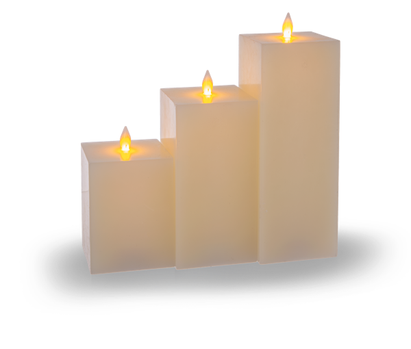 Square LED Candle - 3"x4"