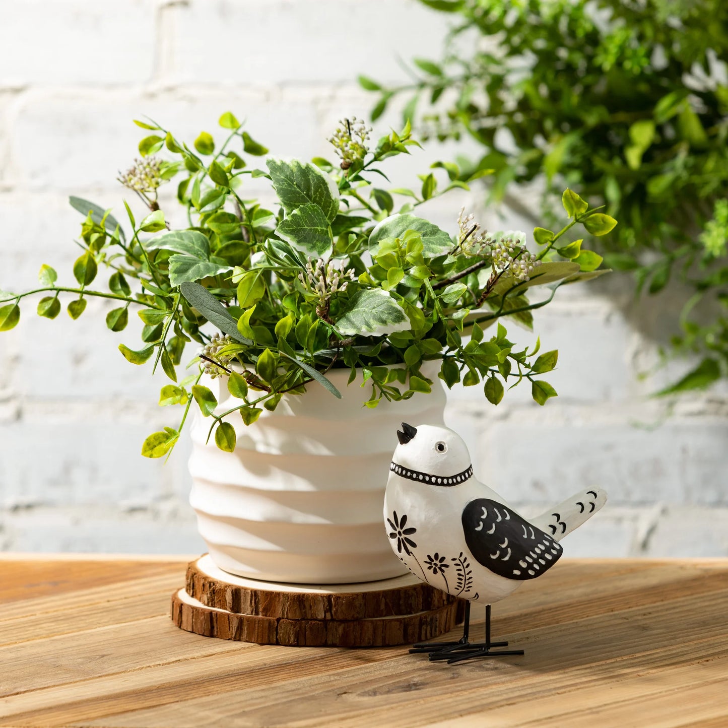 White Ceramic Planter