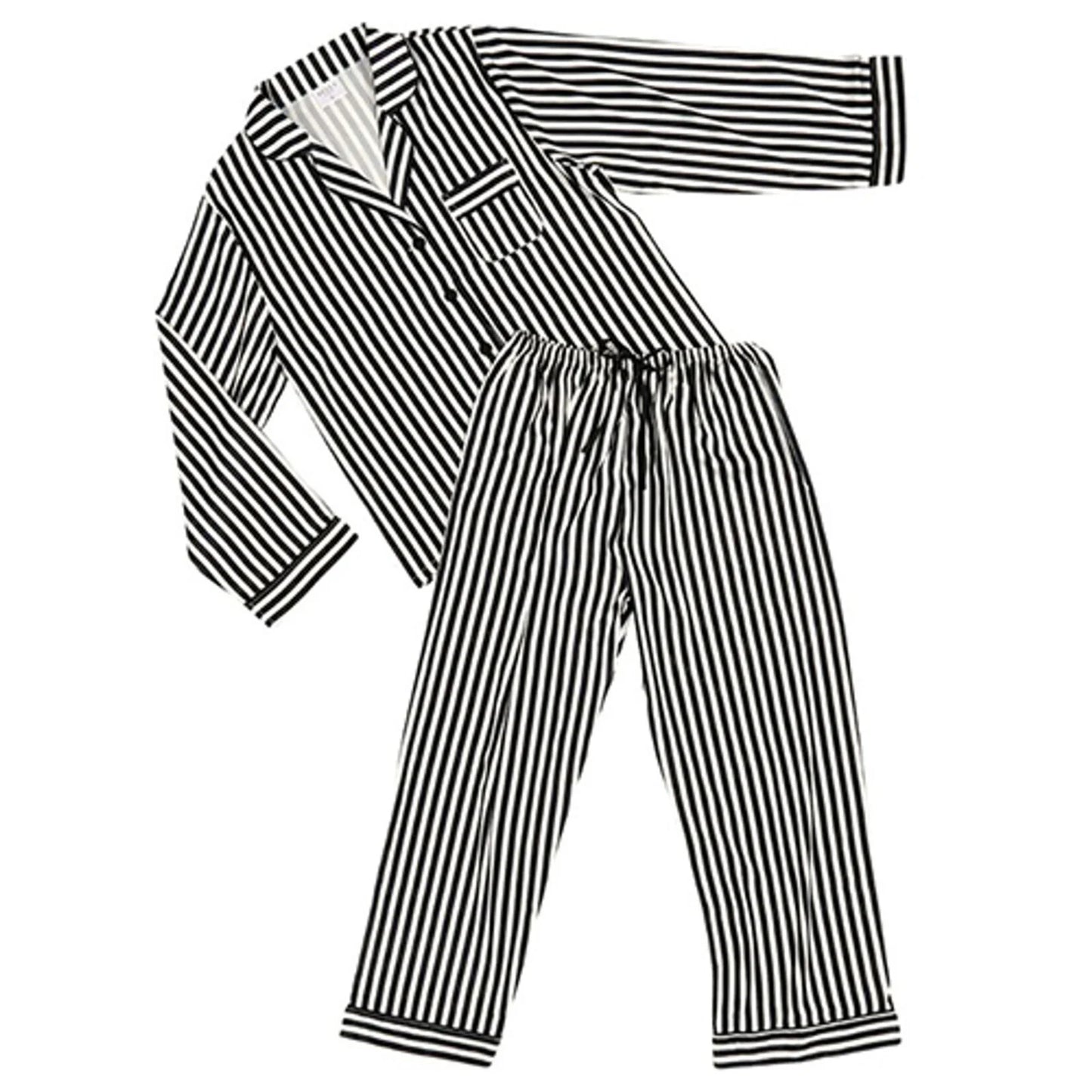 Black Stripe Long Sleeve PJ Set