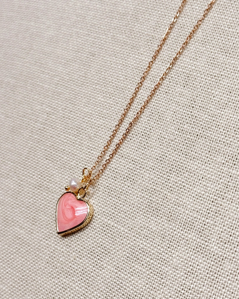 Pink Heart Necklace