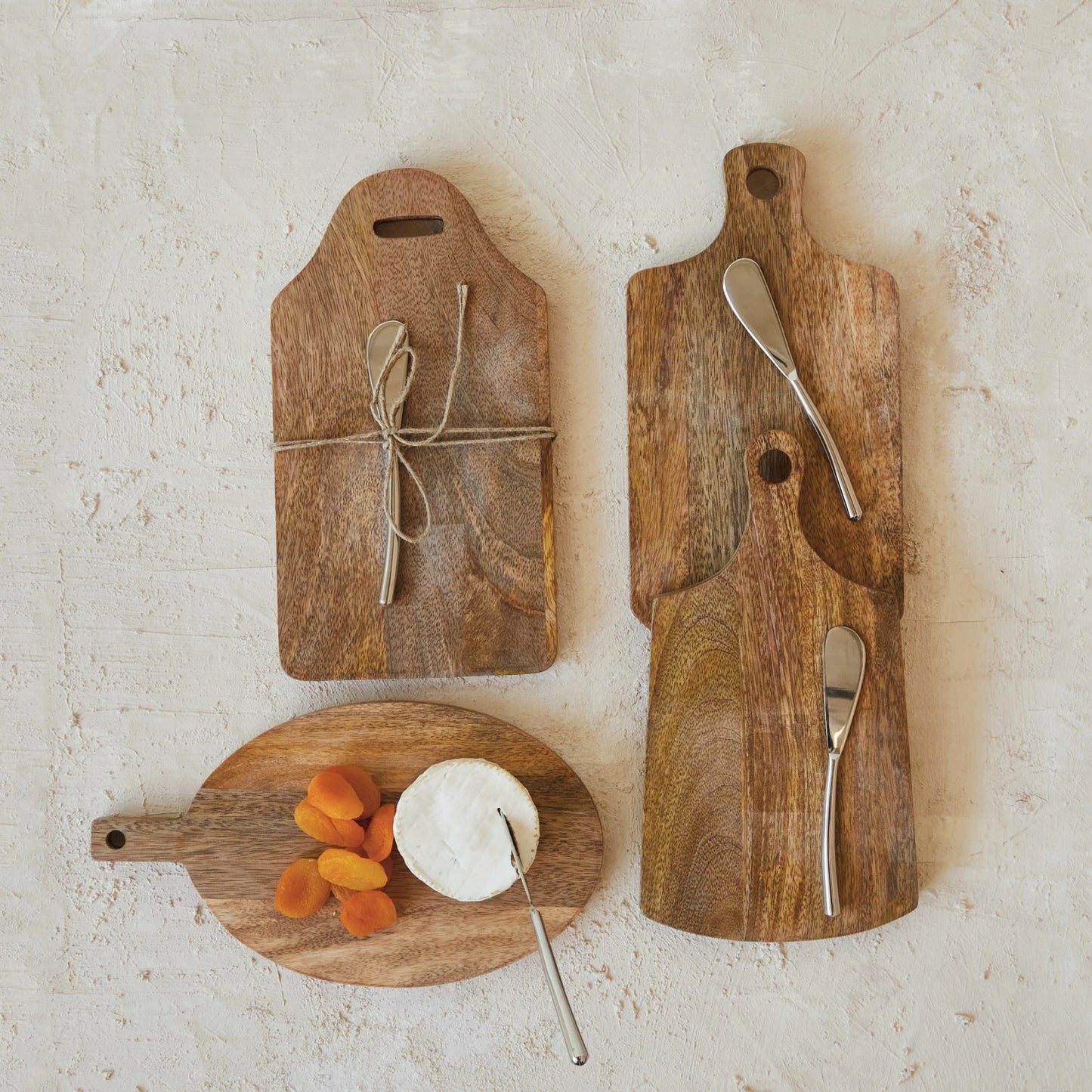 Wood Board w/Knife - 4 styles