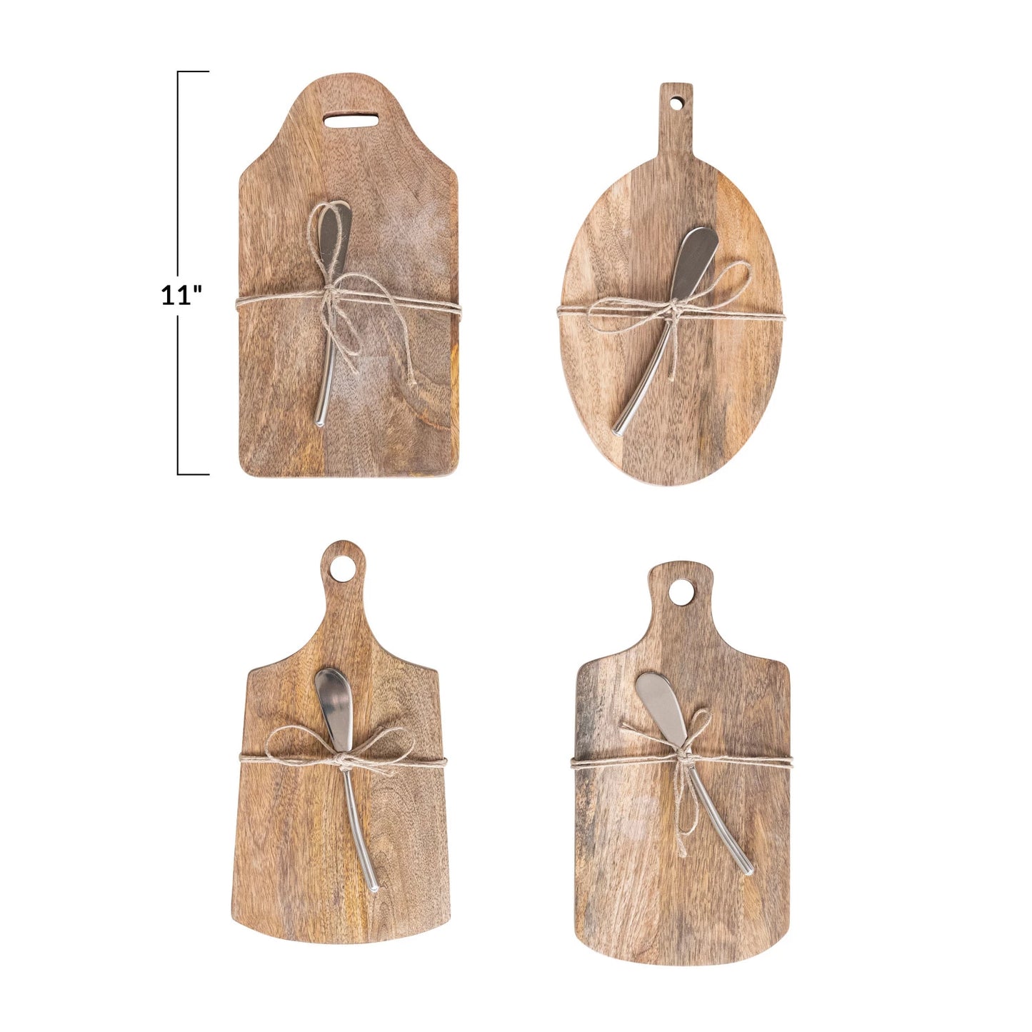 Wood Board w/Knife - 4 styles