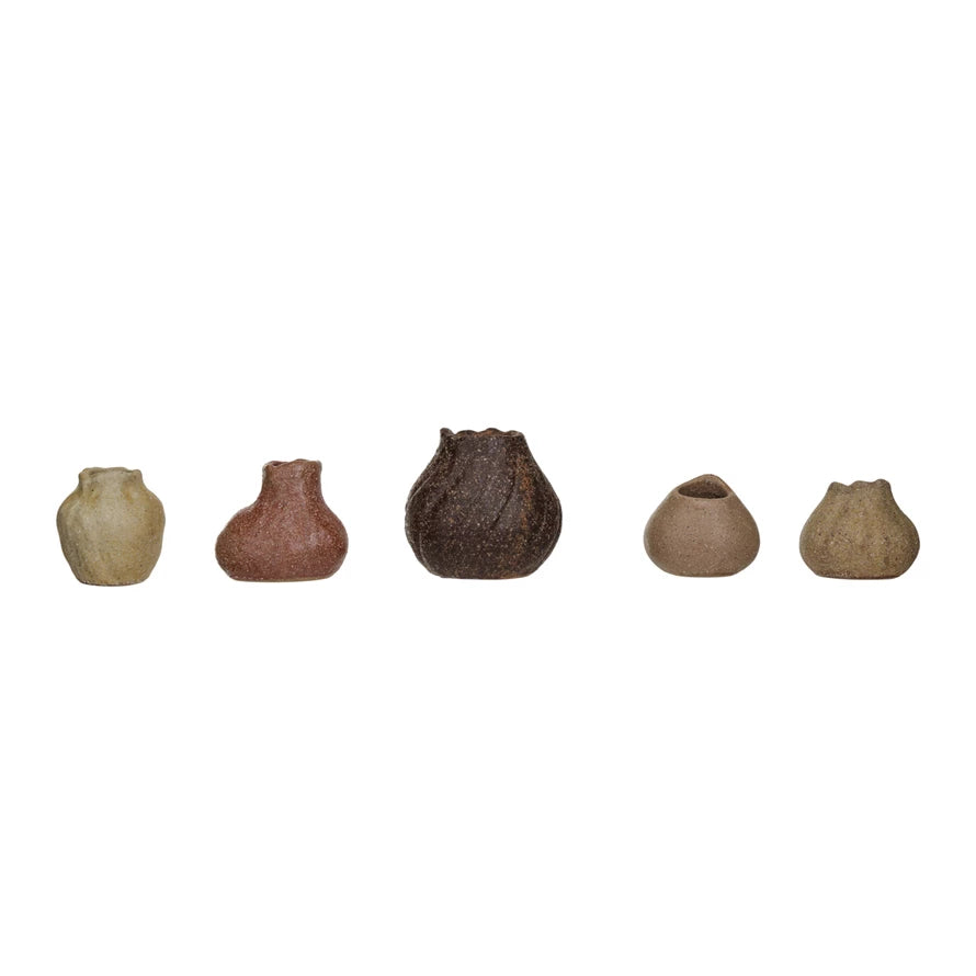 Stoneware Organic Shaped Vase, 5 Styles