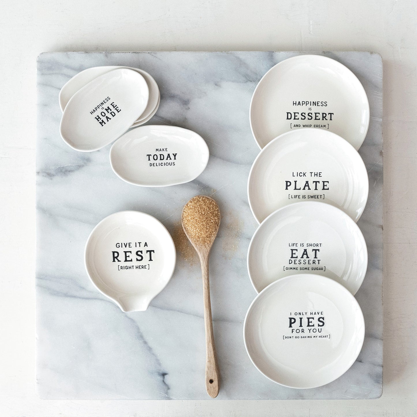 Stoneware plate w/Saying