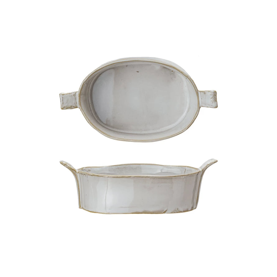 Stoneware Mini Baker w/Handles