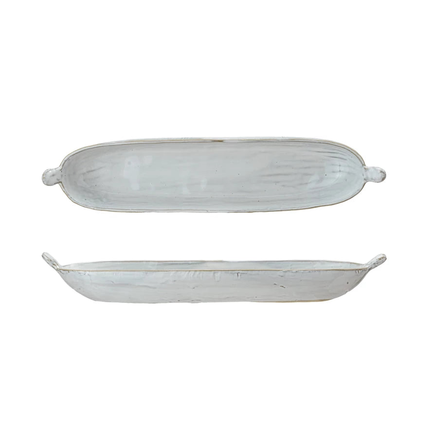 Stoneware Oval Platter w/Handles