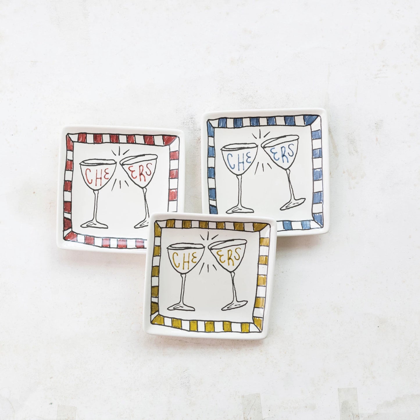 Stoneware Cheers Dish