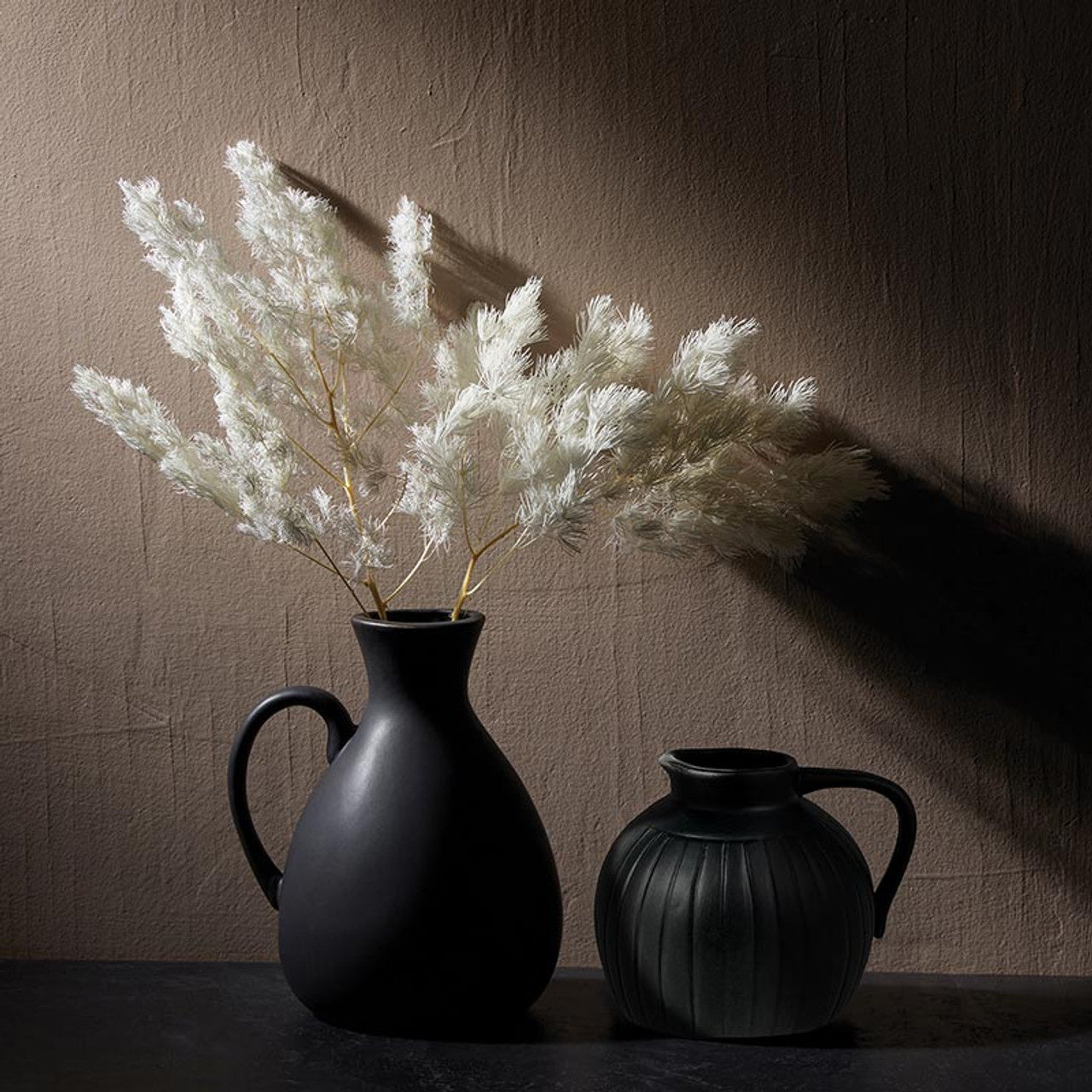 Black Ceramic Pitcher