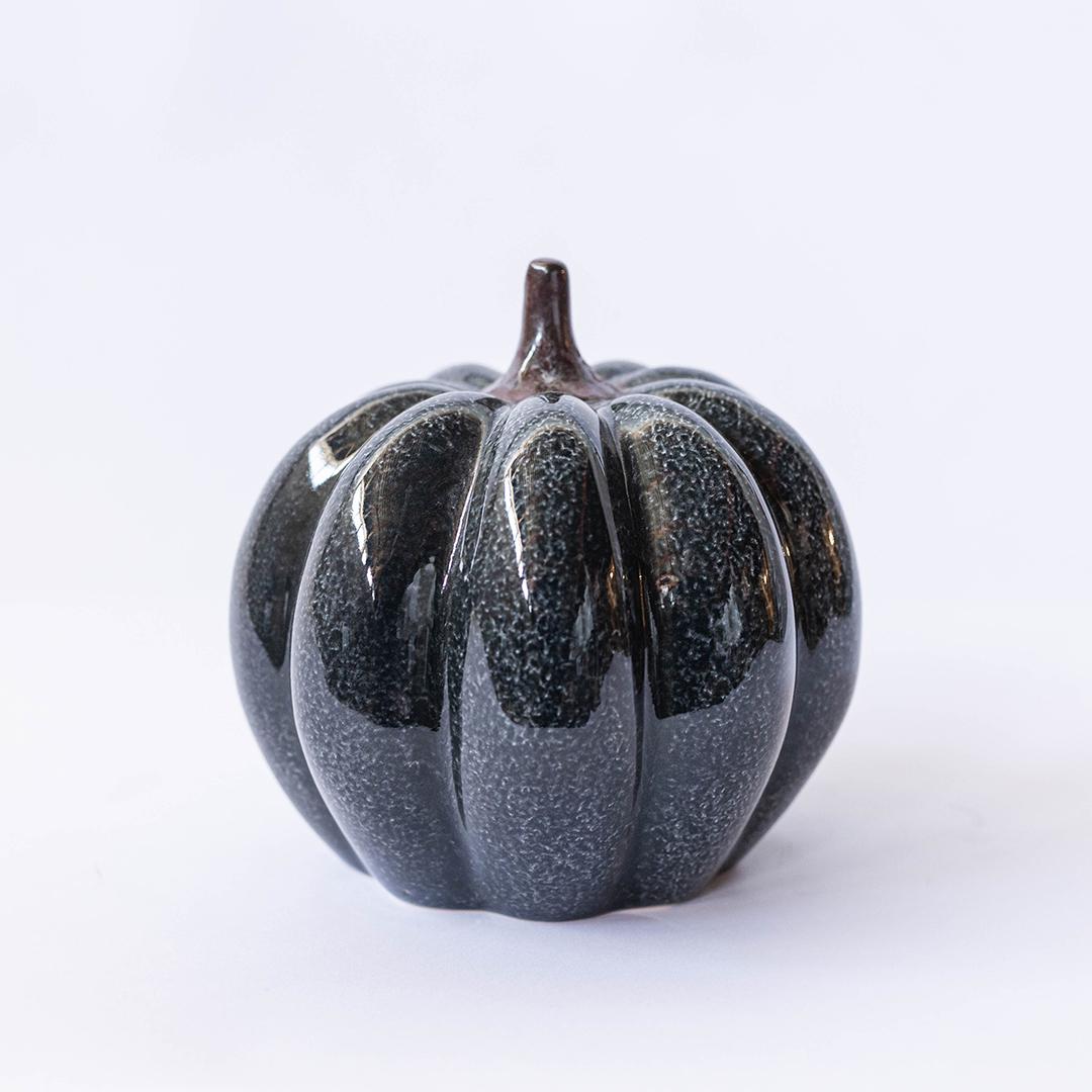 Black Ceramic Pumpkin