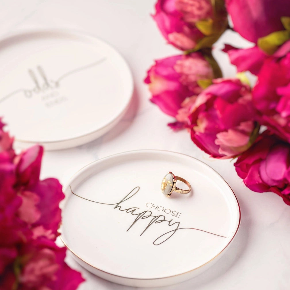Choose Happy Trinket Tray