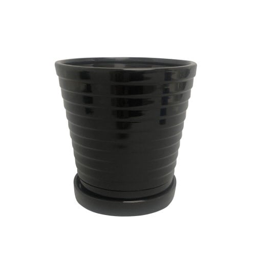 black-ribbed-pot-w-saucer-65