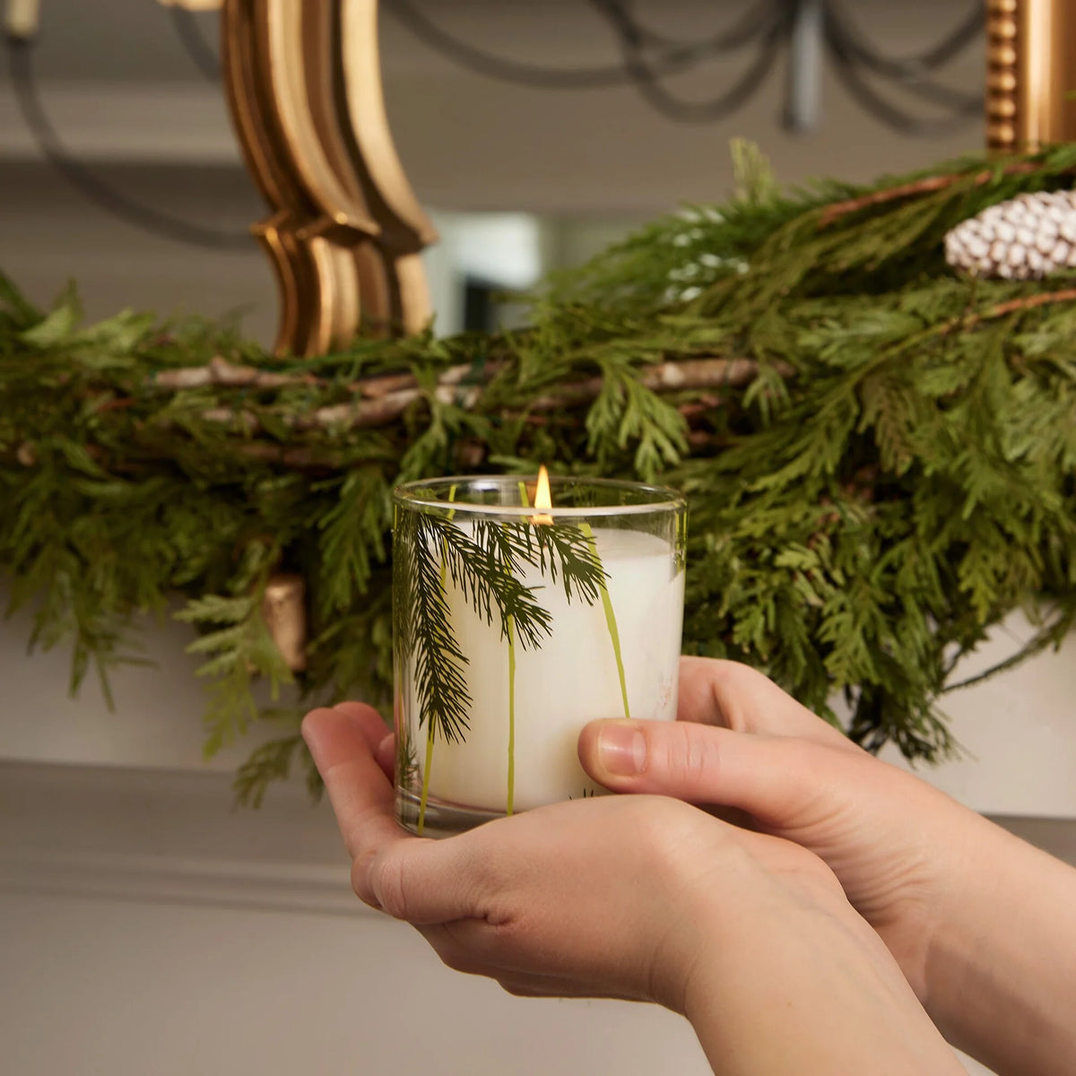 Pine Needle Poured Candle