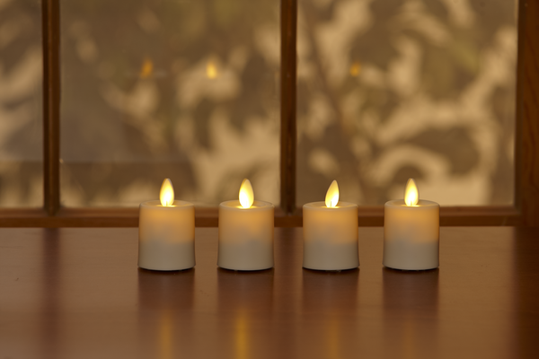 Ivory LED Votives - S/2
