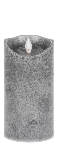 Grey LED Candle w/Timer - 3"x6"