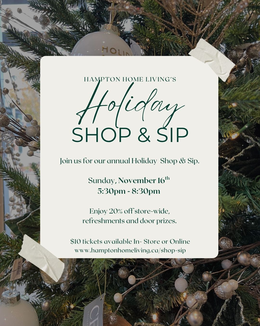 Shop & Sip Tickets