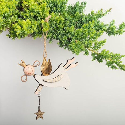 Wooden Angel Ornament