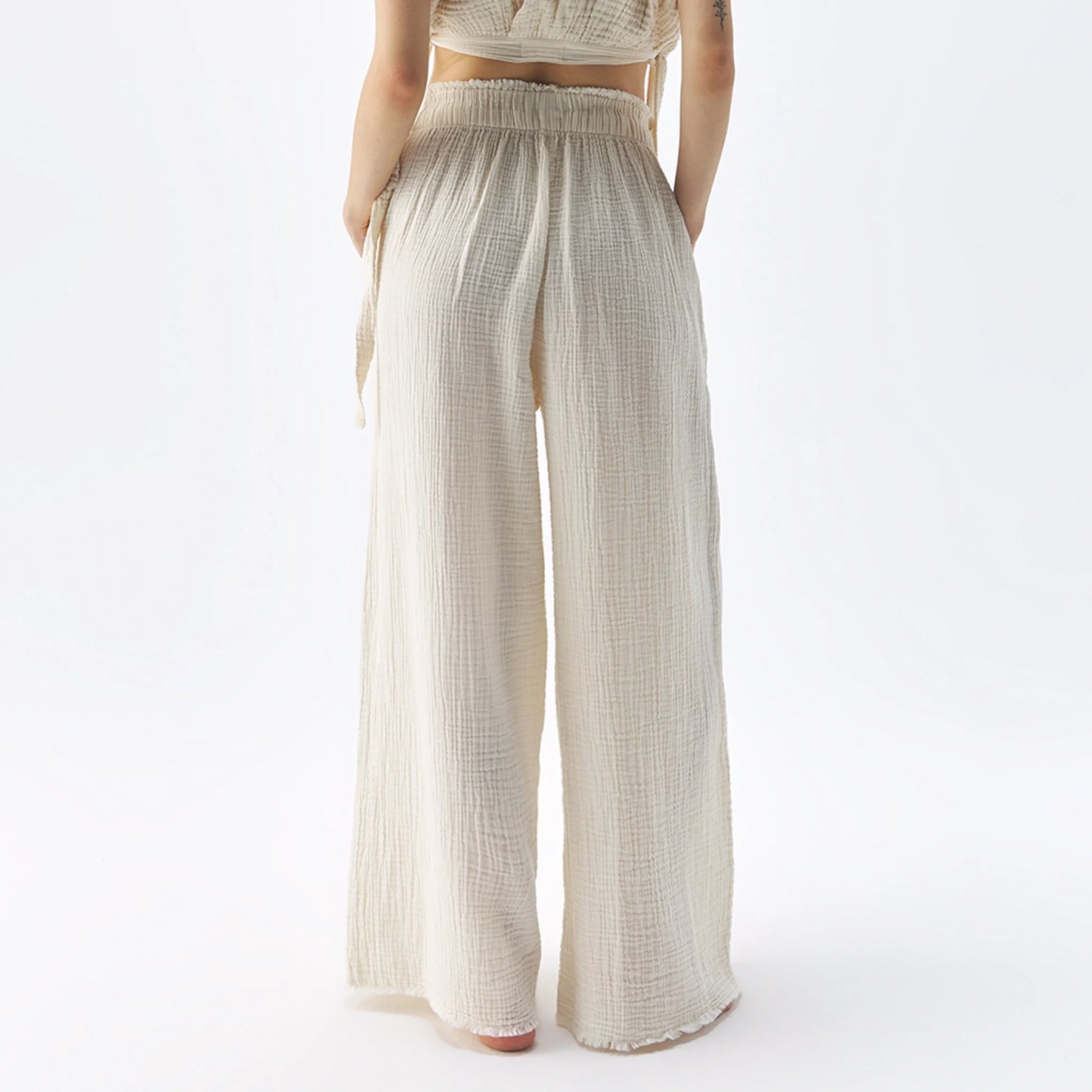 Crinkle Palazzo Pant