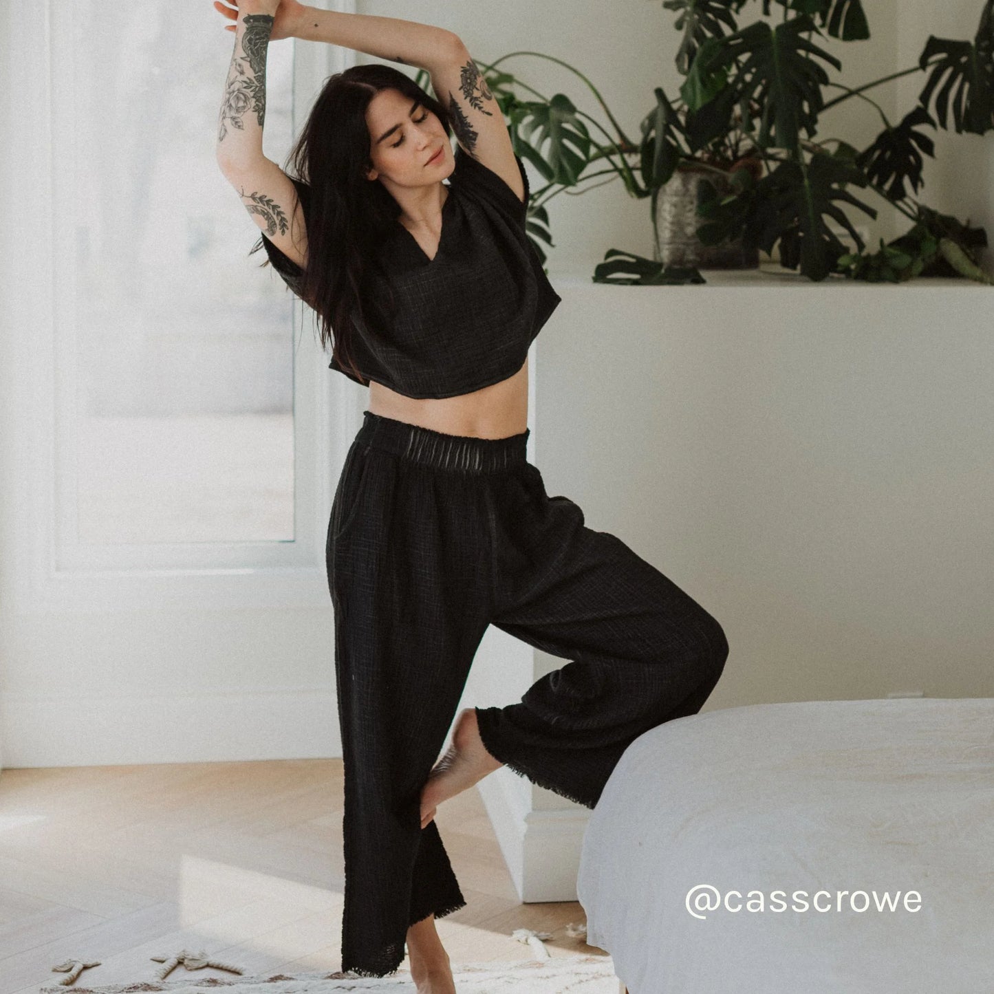 Crinkle Palazzo Pant