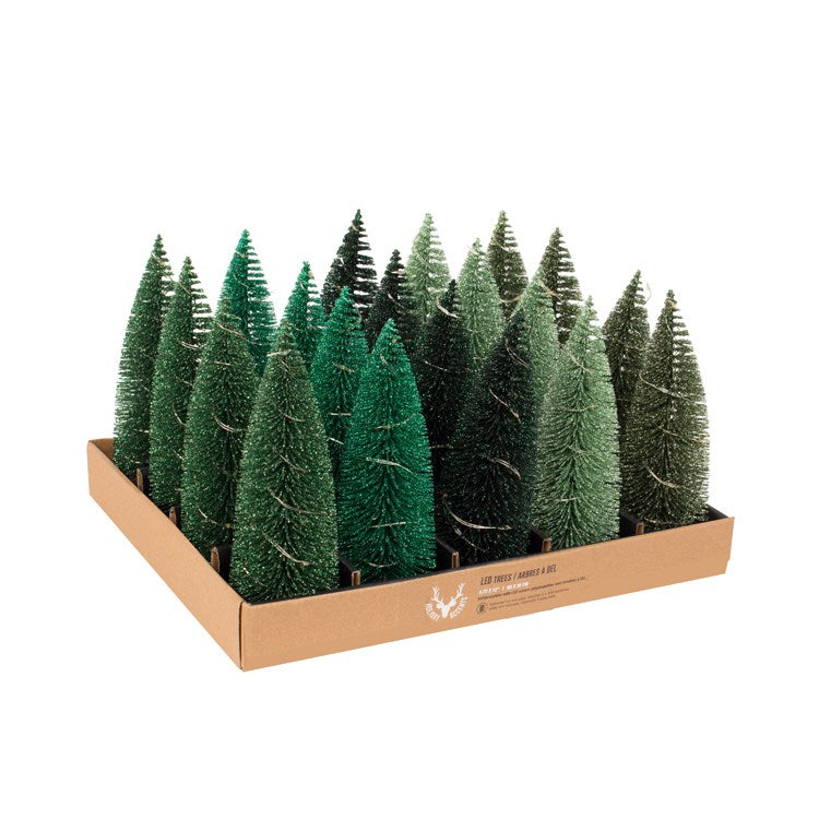 LED 5" Bottlebrush Trees