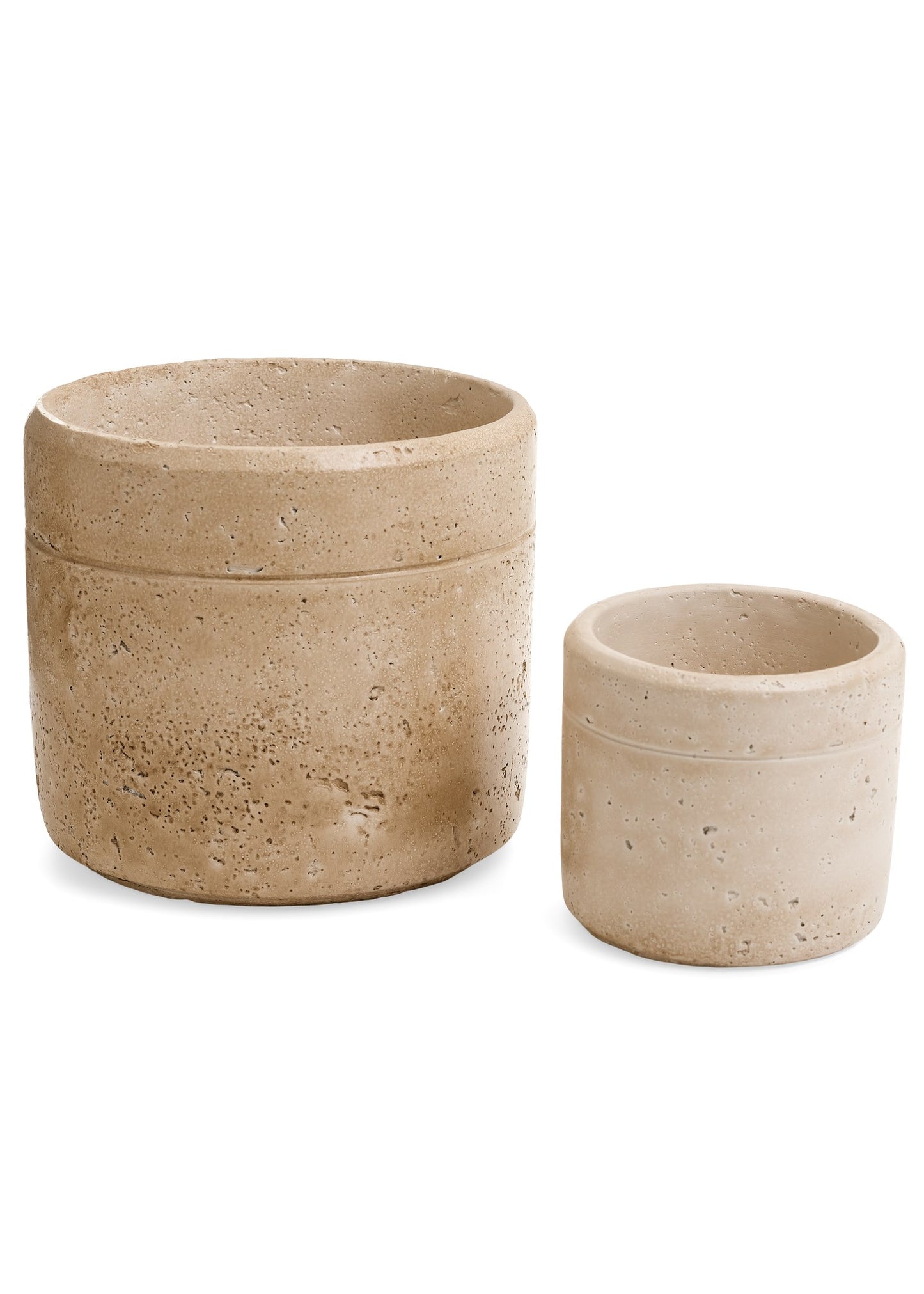 Travertine Cream Cement Planter