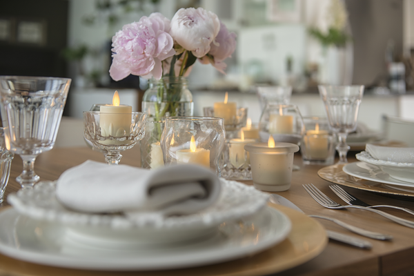 Ivory LED Votives - S/2