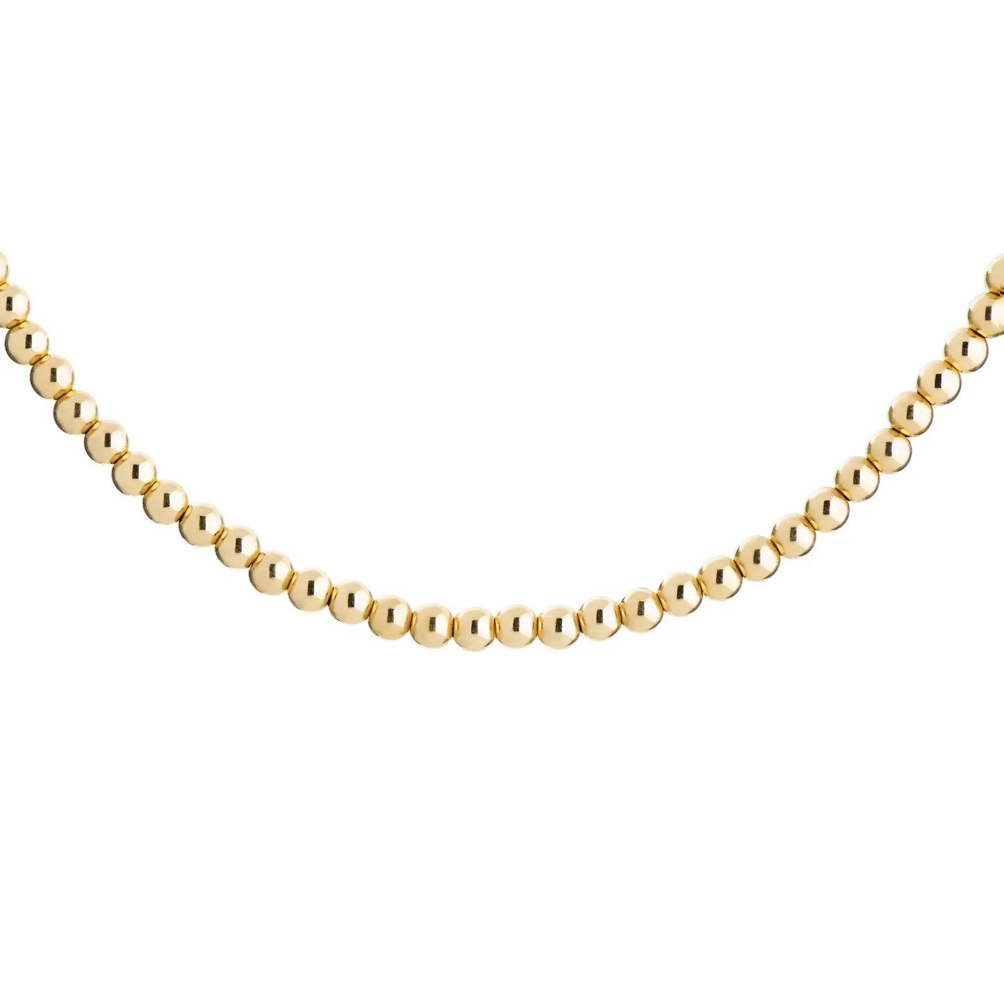 Gold Ball Neclace - 4mm - 18"