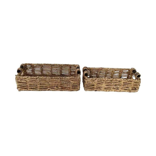 Woven Tray w/Handles - Large