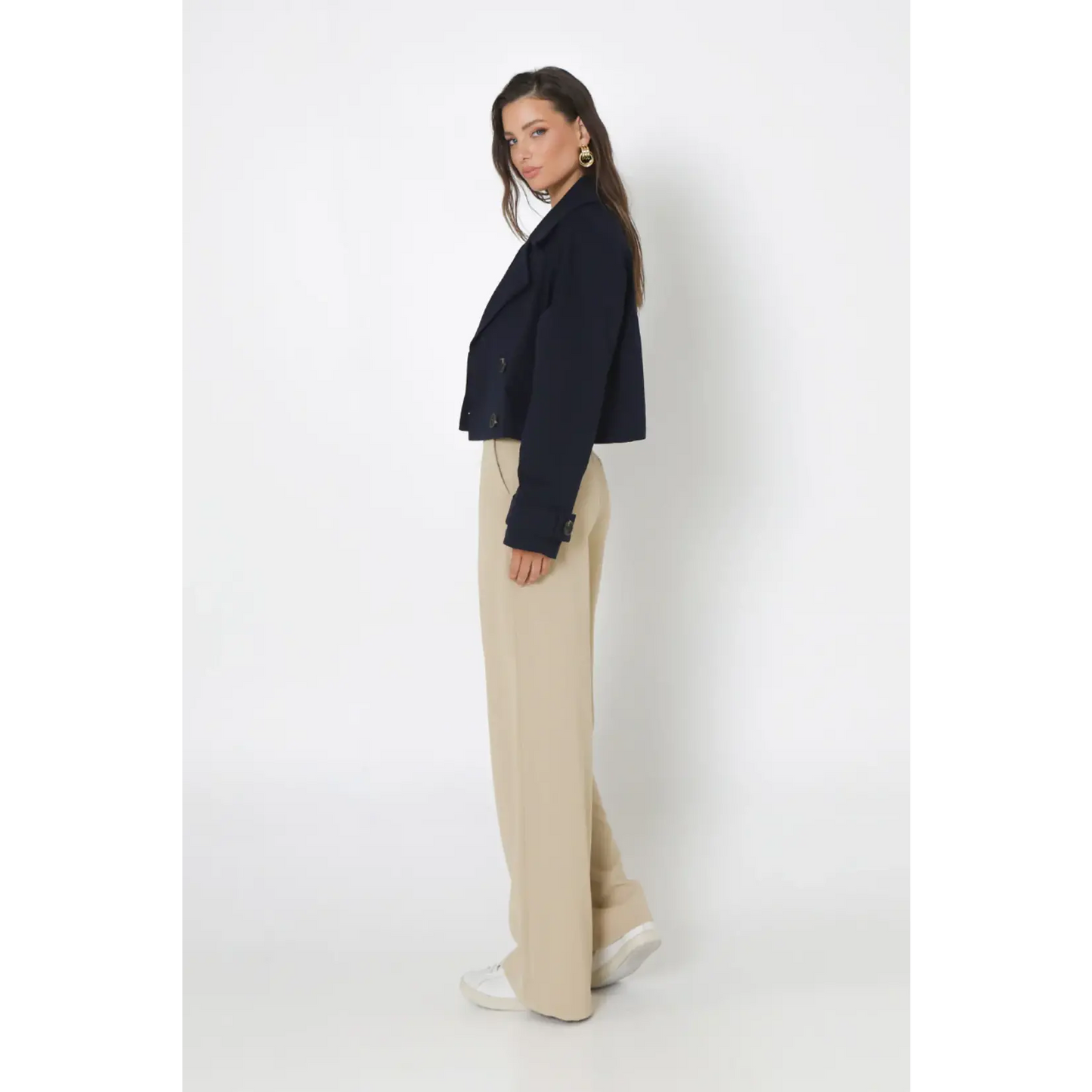 Eva Cropped Trench