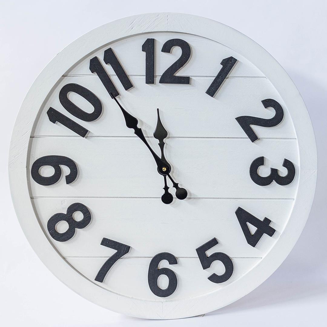 White Wood Clock